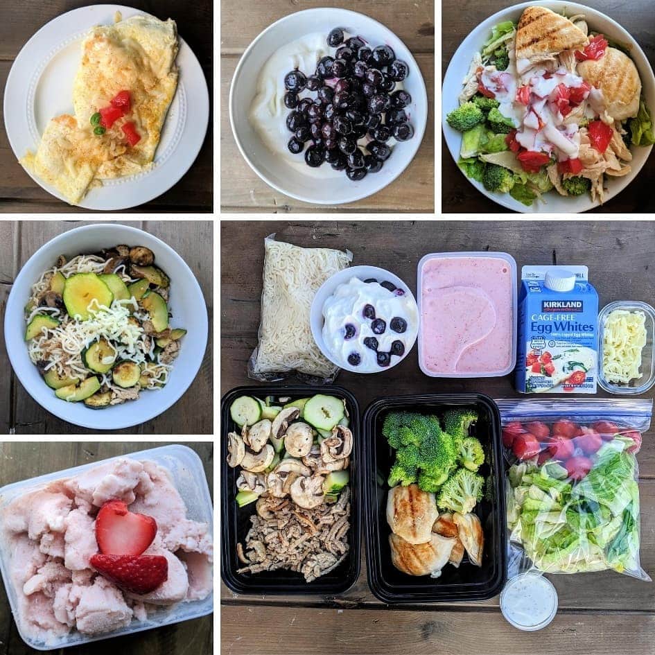 1200 calorie day with my meal prep! (high protein, low carb, low fat ...