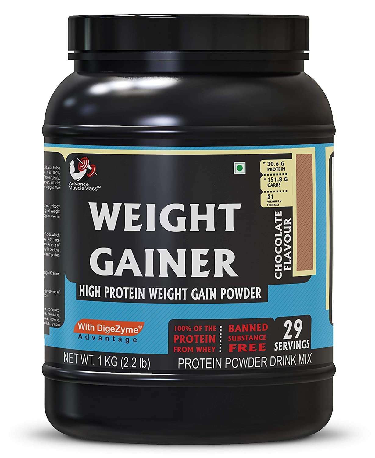 Advance Musclemass Whey Protein Weight Gainer Supplement Powder ...