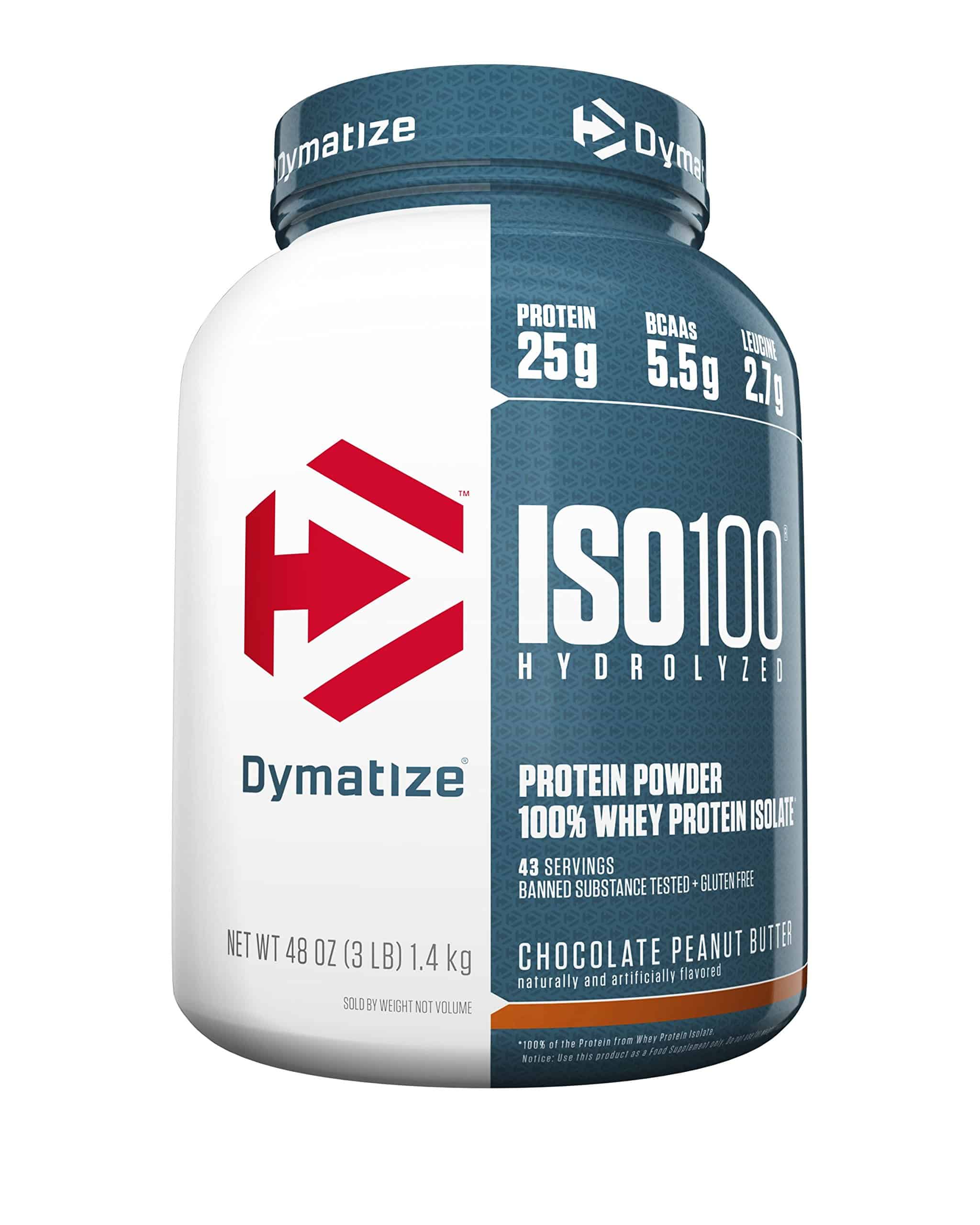 Amazon.com: Dymatize ISO 100 Whey Protein Powder Isolate, Strawberry, 3 ...