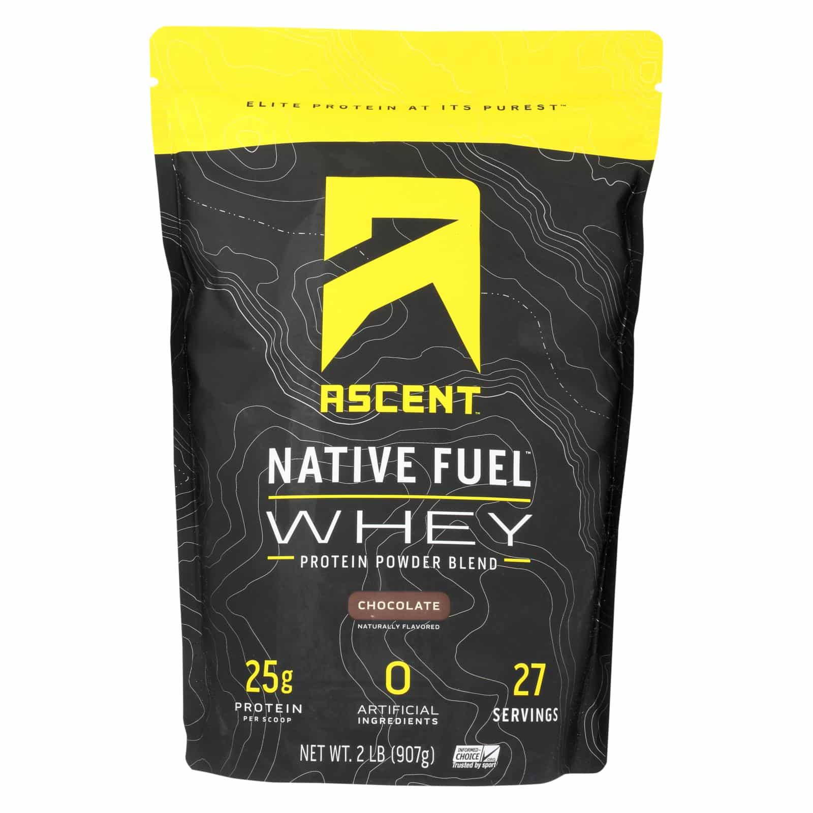 Ascent Native Fuel Chocolate Whey Protein Powder Blend Chocolate