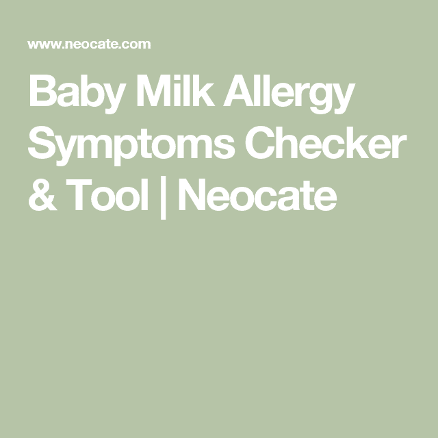 Baby Milk Allergy Symptoms Checker &  Tool