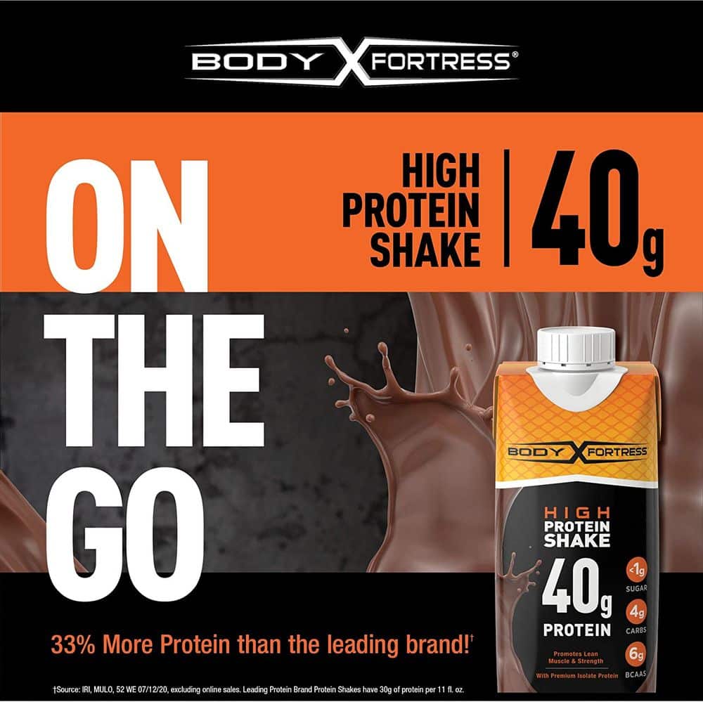 Body Fortress Ready to Drink High Protein Shake, 40g Protein, Vanilla ...