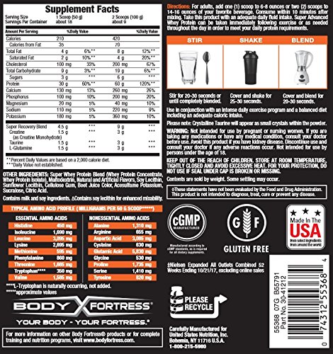 Body Fortress Super Advanced Whey Protein Powder Nutritional ...