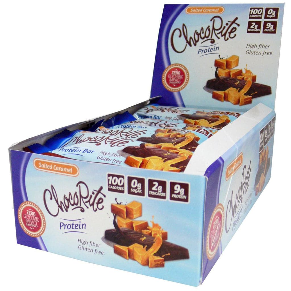 ChocoRite Salted Caramel Protein Bars 100 Calorie 9g Protein ...