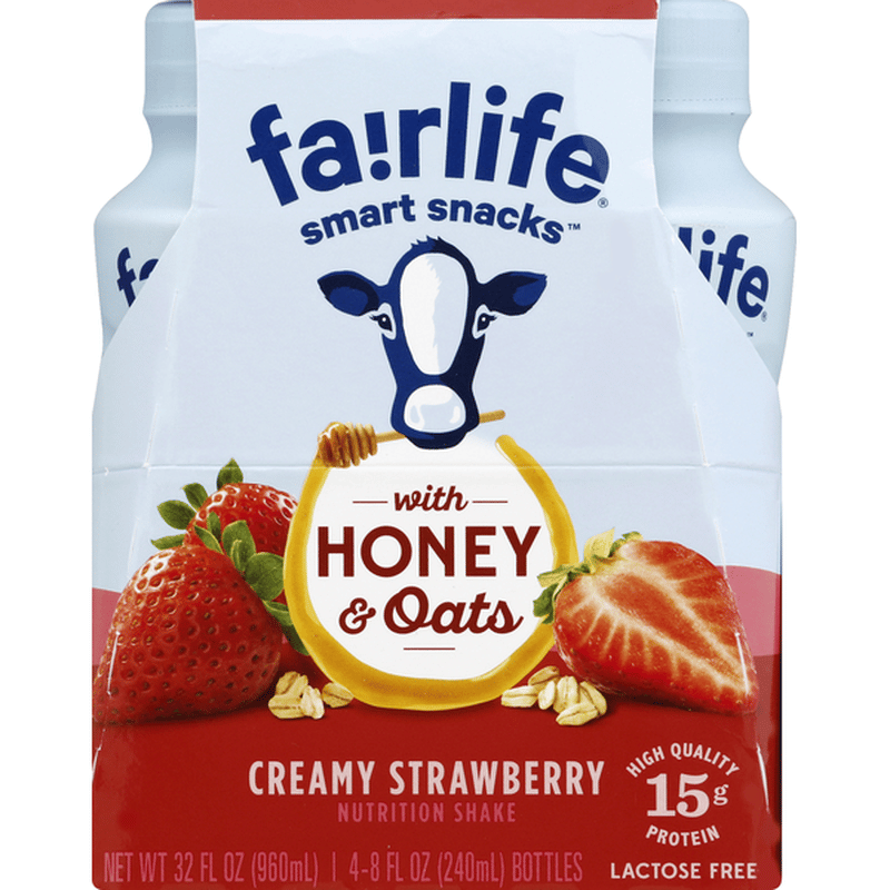 Fairlife smart snacks Lactose Free Creamy Strawberry w/ Honey &  Oats ...