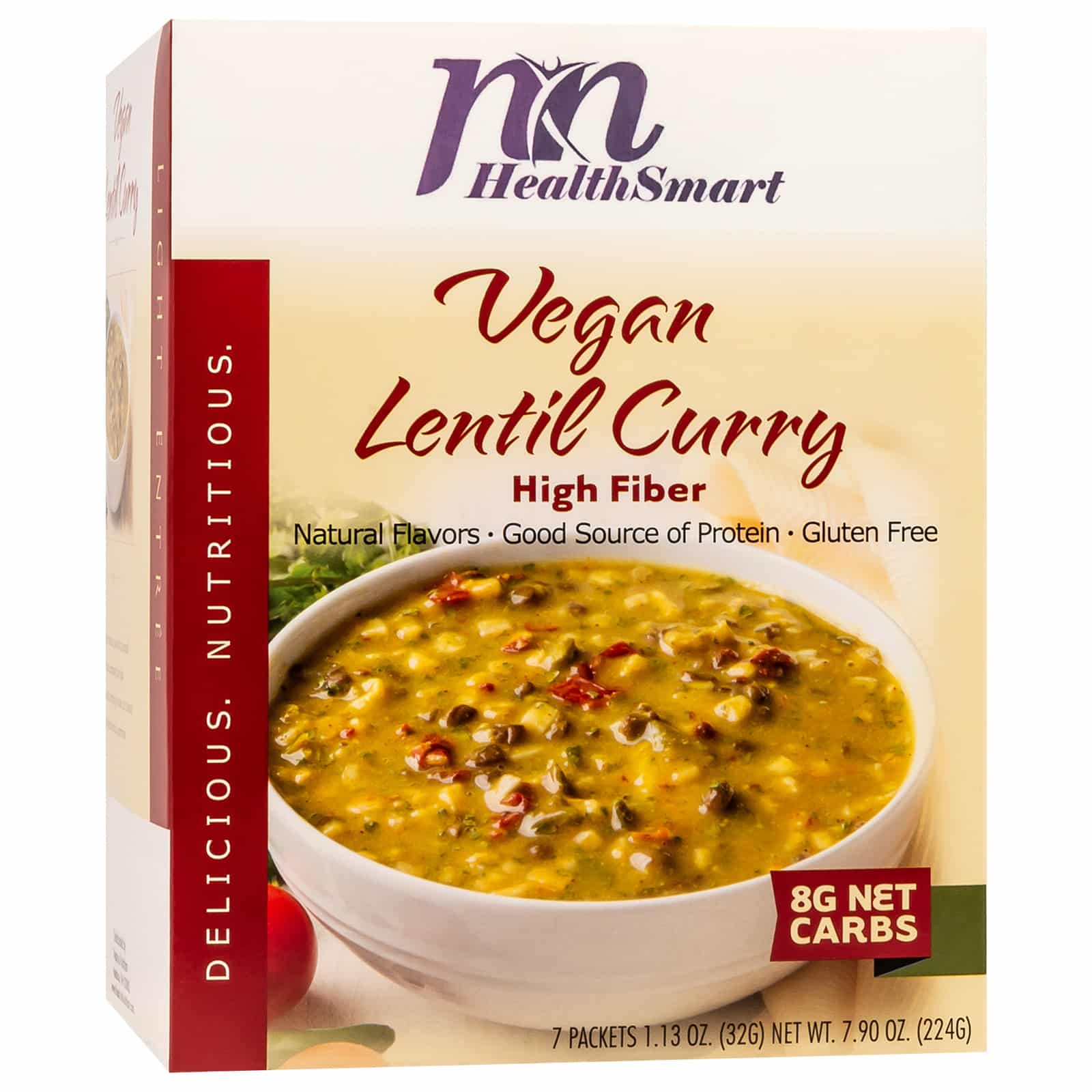 HealthSmart Vegan Lentil Curry High Protein Dinner or Lunch, 15g ...