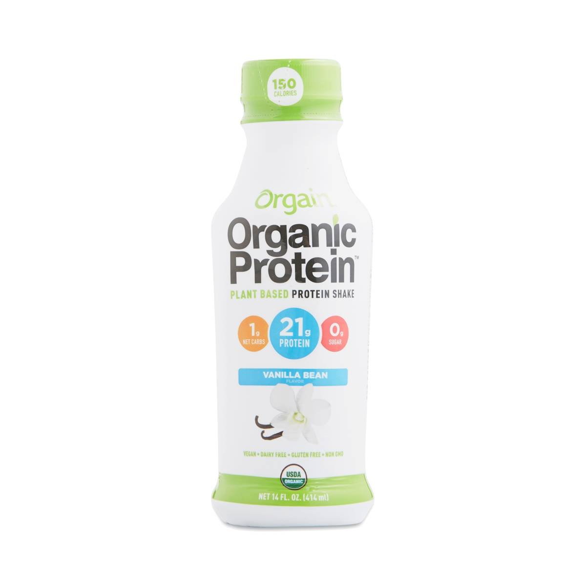 Orgain Organic Plant Based Protein Shake, Vanilla Bean