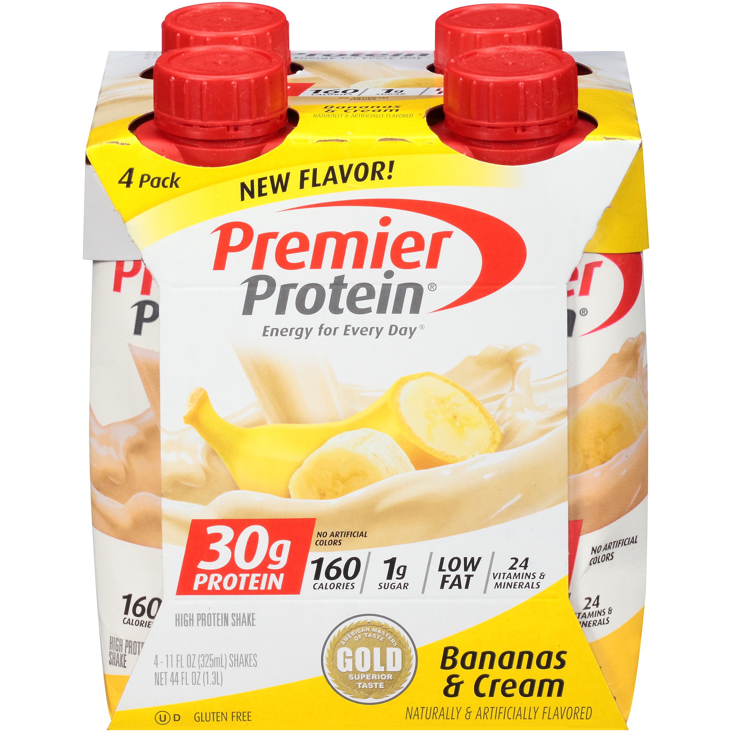 Premier Protein Shake Bananas Cream 30g Protein 4 Ct Walmart Com