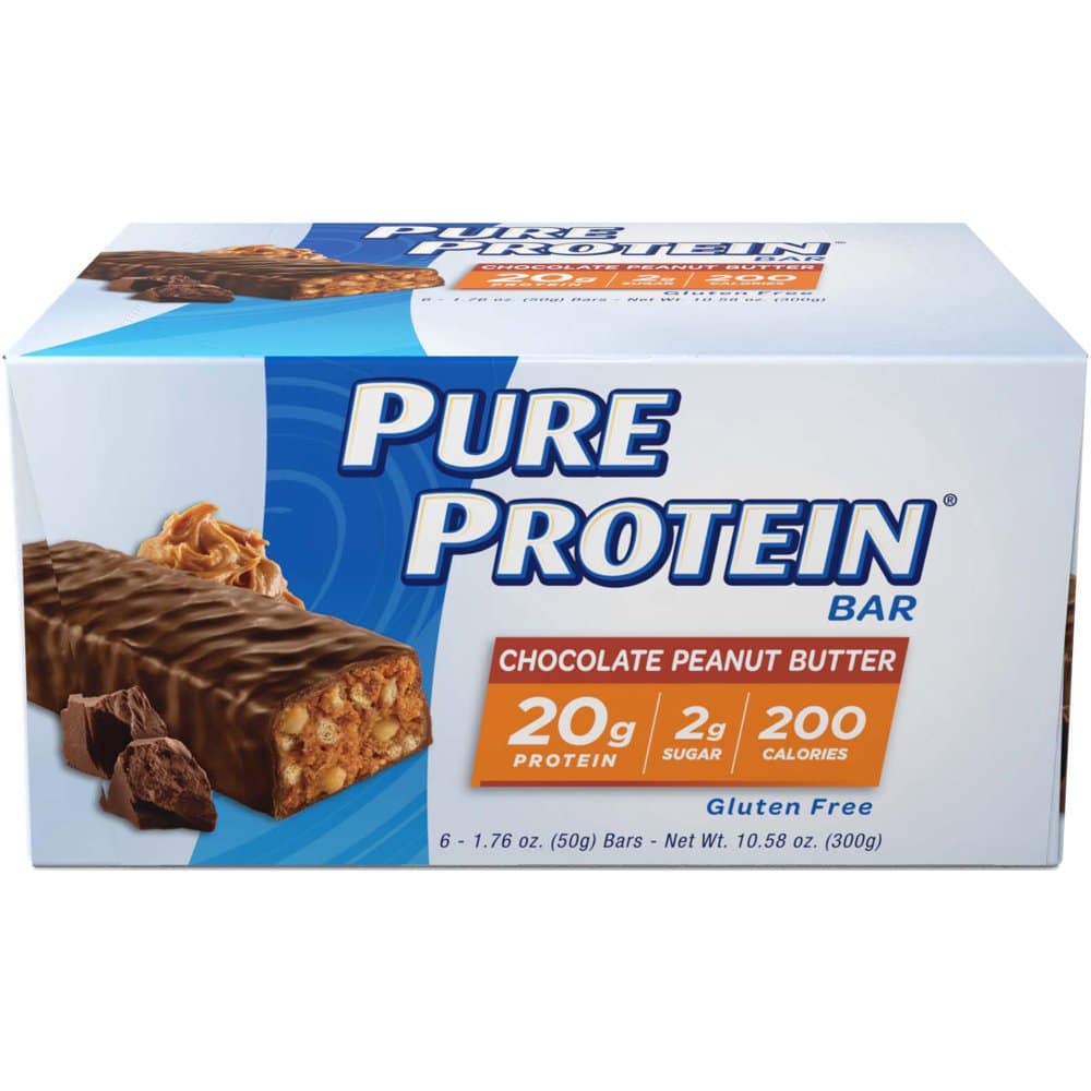 Pure Protein Bar, Chocolate Peanut Butter, 20g Protein, 6 Ct