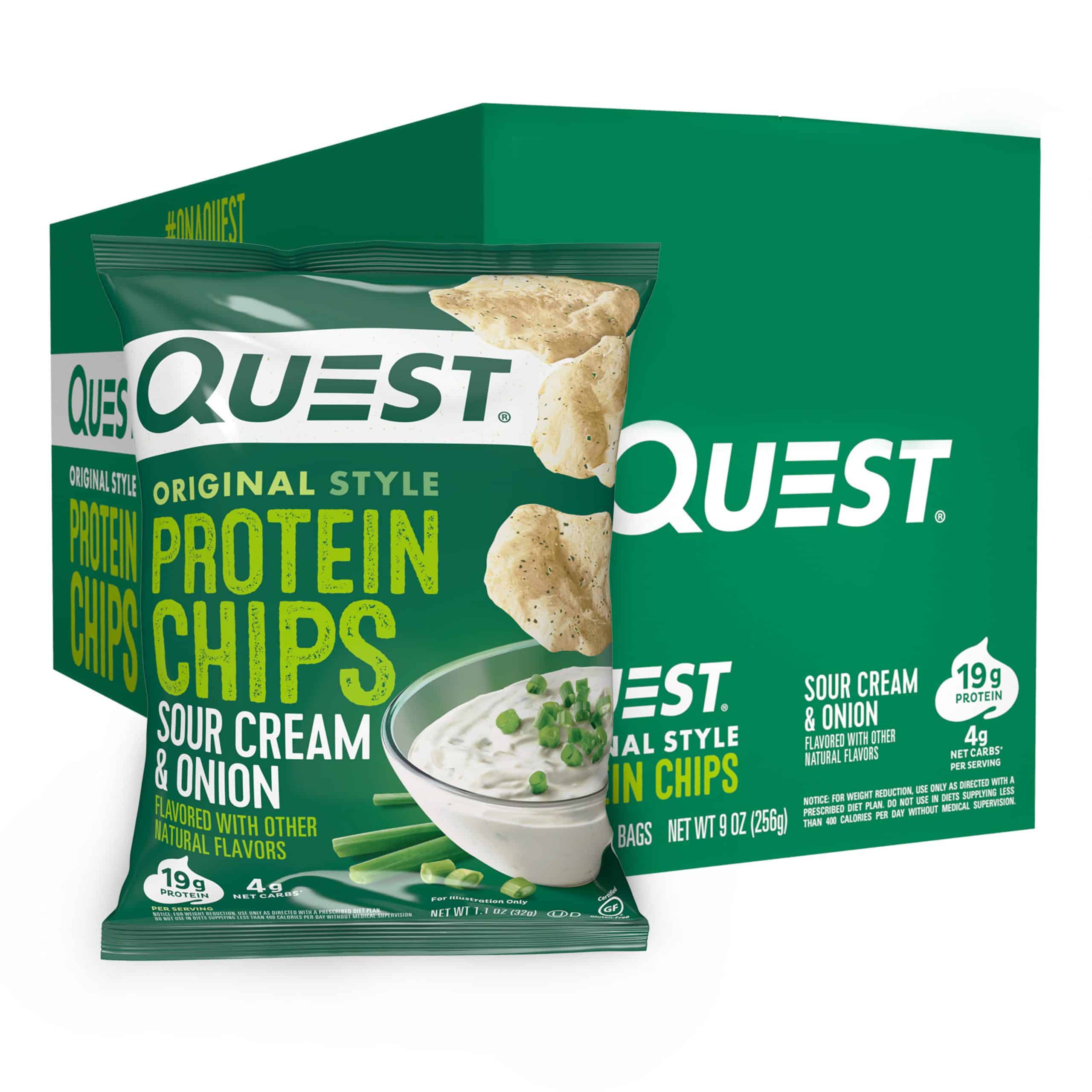 Quest Protein Chips Sour Cream &  Onion 8PK