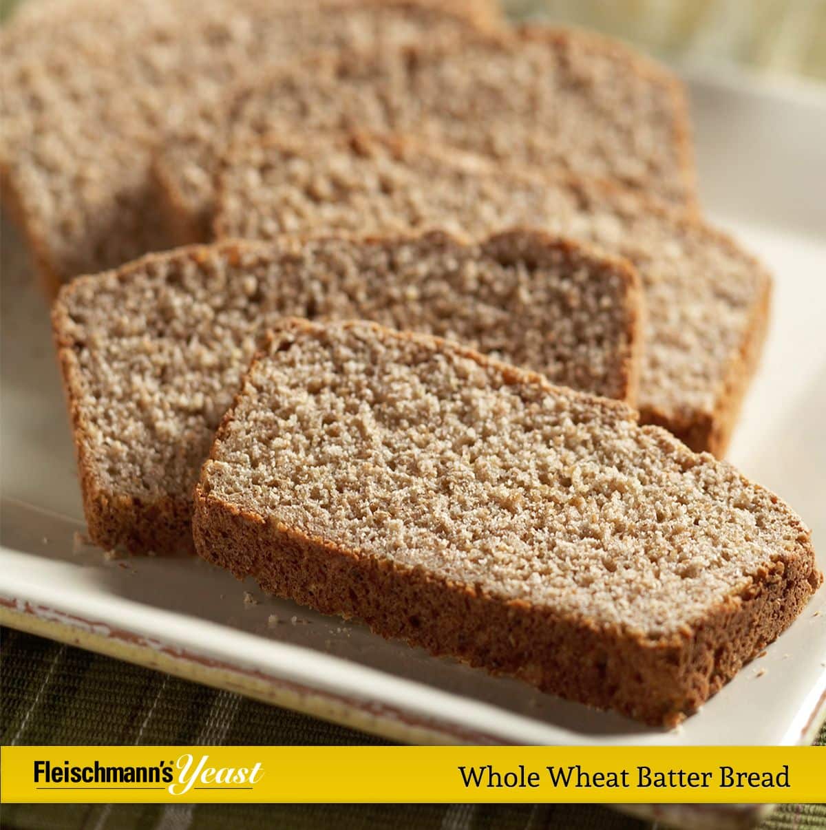 Whole Wheat Batter Bread is packed with fiber and protein
