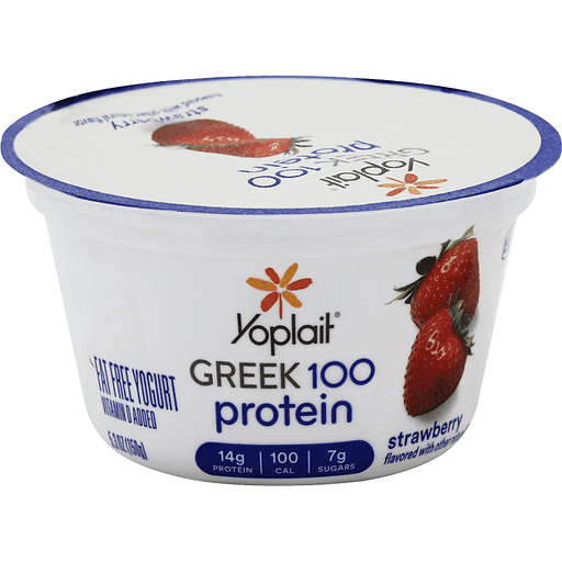 Yoplait Greek 100 Protein Yogurt, Fat Free, Strawberry
